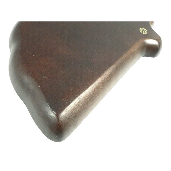 Dish Cherry Wood Appetizer Condiment Nut Tray Dish Fan Shape 4 section Asian Jap - Picture 11 of 12